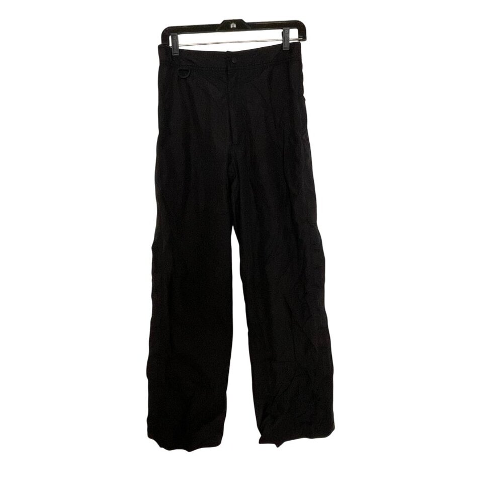 Rawik Black Snow Pants With Elastic Waist & Zipper Pockets Unisex Medium